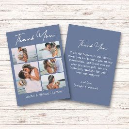 感謝していエレガント青5枚結婚青 ノートカード