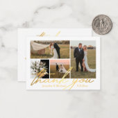 感謝していエレガント4結婚枚の写真 ノートカード (正面/裏面インサイチュ)