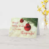 感謝していカイロプラクターにクリスマスツリーオーナメント カード (黄色い花)