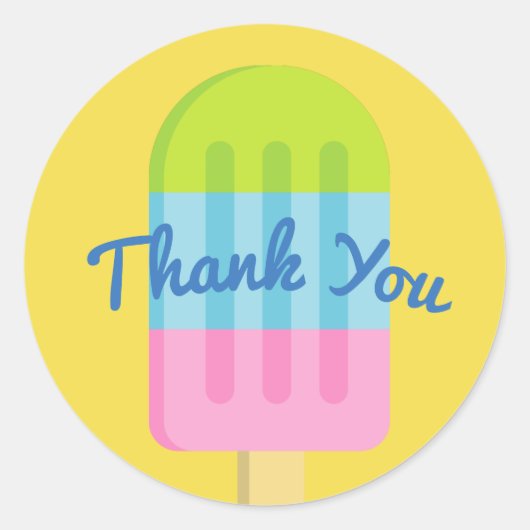 感謝していカスタムアイスのステッカー ラウンドシール (正面)
