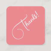 感謝していカスタムエレガントトレンディーモダンテンプレート スクエア名刺 (正面)