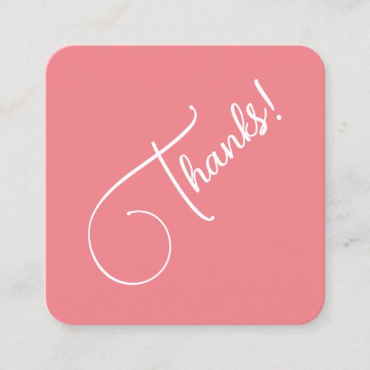 感謝していカスタムエレガントトレンディーモダンテンプレート スクエア名刺 (正面)