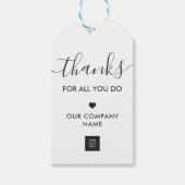 感謝していギフトラベル、クラフト ギフトタグ (正面)