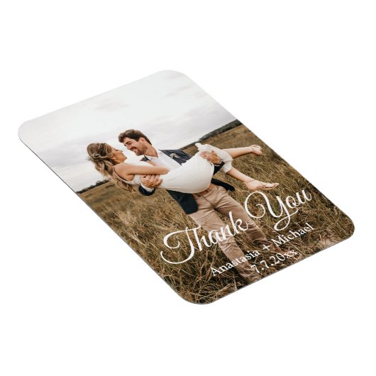 感謝していクラシックの写結婚真 マグネット (右側)