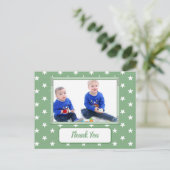 感謝していクリスマスの贈り物は白い写真 案内ポストカード (スタンド正面)