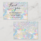 感謝していグリッターopal名刺 名刺 (正面/裏面)