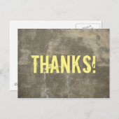 感謝していコンクリート壁の落書きステンシル ポストカード (正面/裏面)