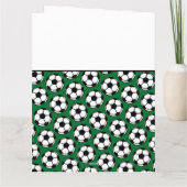 感謝していコーチサッカーボールグリーン白黒 カード (裏面)