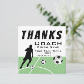 感謝していコーチサッカー選手の特大 サンキューカード (スタンド正面)