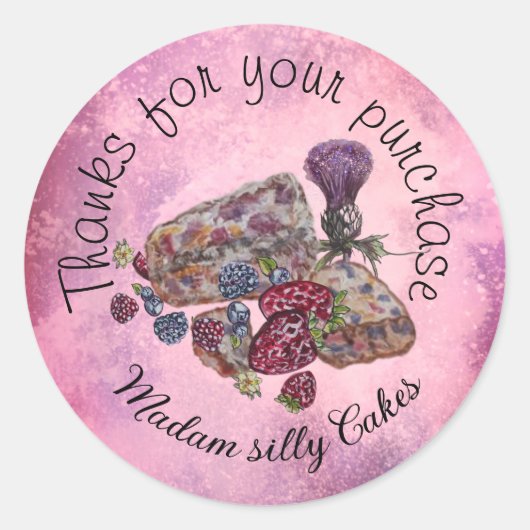 感謝していコーン ラウンドシール (正面)