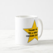 感謝していサッカーのコーチに素晴らし行け コーヒーマグカップ (正面右)