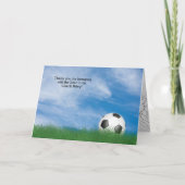 感謝していサッカーのコーチ カード (正面)