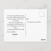 感謝していサービス ポストカード (裏面)