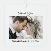 感謝していシモダンッ結婚ク写真 メタルオーナメント (裏面)