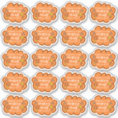 感謝していショッピングスモールこの秋オレン葉ジ シール (正面)