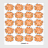 感謝していショッピングスモールこの秋オレン葉ジ シール (シート)