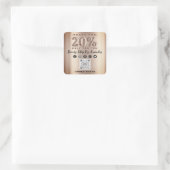 感謝していショッピングバラ20%オフQRコードオンライン社会 スクエアシール (バッグ)