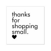 感謝していショッピング小ブラックハート セルフインキングスタンプ (デザイン)