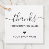 感謝していショッピング小ラベルラベル、クラフト フェイバータグ (正面)