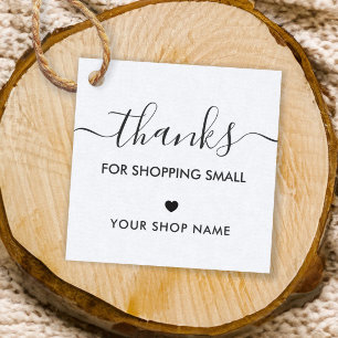 感謝していショッピング小ラベルラベル、クラフト フェイバータグ