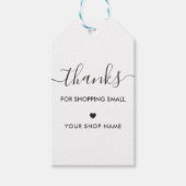 感謝していショッピング小ラベル用クラフト ギフトタグ (正面)