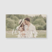 感謝していシンプルは結婚、写真の磁石 (正面)