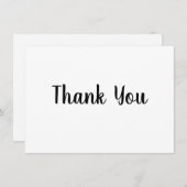 感謝していシンプル文字ミニマルスタイルカード (正面/裏面)