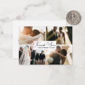 感謝していシンプル結婚の4枚の写真の予算 ノートカード (正面/裏面インサイチュ)