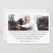 感謝していシンプル2結婚枚 ノートカード (裏面)