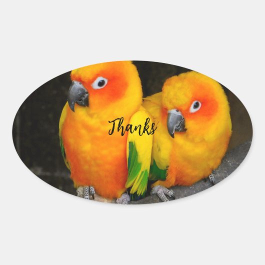 感謝していシール 楕円形シール (正面)