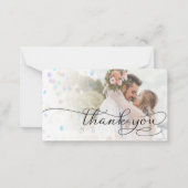 感謝していスクリプ結婚トの色あせフォトノートカード ノートカード (正面)