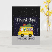 感謝していスクールバスの運素晴らし転手になって カード (黄色い花)