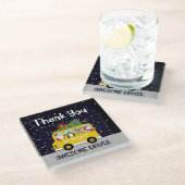 感謝していスクールバスの運素晴らし転手になって ガラスコースター (アングル)