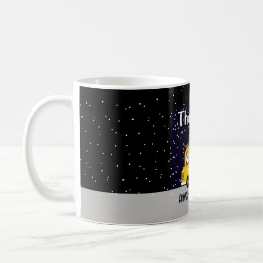 感謝していスクールバスの運素晴らし転手になって コーヒーマグカップ (左)