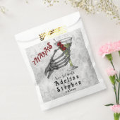 感謝していスケルトンのハンドカクテルハロウィン結婚ズ フェイバーバッグ (封をした状態)