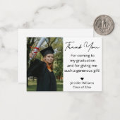 感謝していスタイリッシュの手書き写真の卒業 ノートカード (正面/裏面インサイチュ)