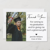 感謝していスタイリッシュの手書き写真の卒業 ノートカード (正面)