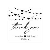 感謝していスタイリッシュはハート結婚の ラバースタンプ (インプリント)