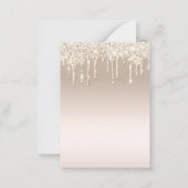 感謝していスタイリッシュ16個の金ゴールド滴グリッター ノートカード (裏面)