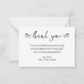 感謝していスタイリッシュ8結婚枚 ノートカード (裏面)