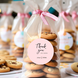 感謝していステッカー来に ラウンドシール