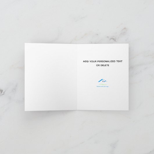 感謝していストップは我々のオープンハウスで サンキューカード (内部)