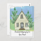 感謝していストップは我々のオープンハウスで ポストカード (正面/裏面)