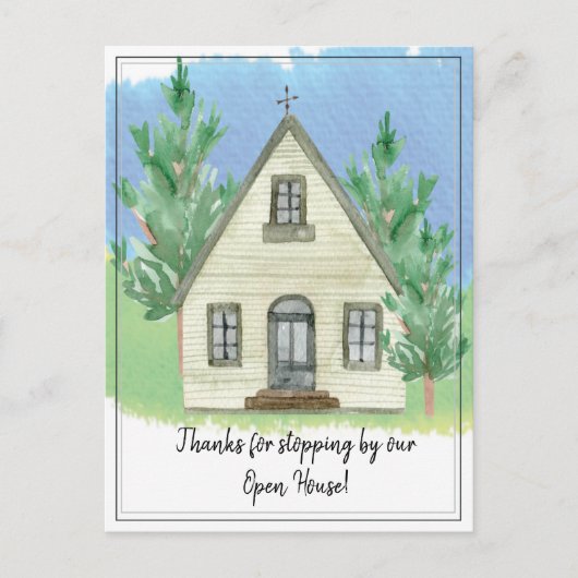 感謝していストップは我々のオープンハウスで ポストカード (正面)