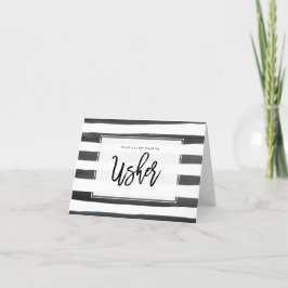 感謝していストライプの君は僕の名刺だ サンキューカード