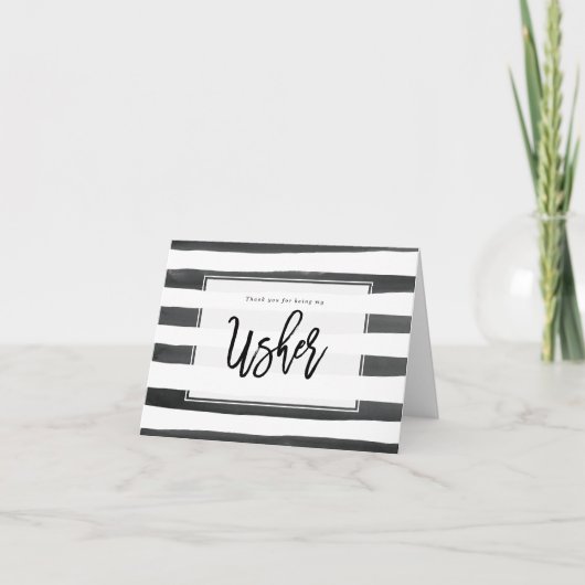 感謝していストライプの君は僕の名刺だ サンキューカード (正面)