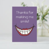 感謝していスマイルだ！紫の赤唇 サンキューカード (スタンド正面)