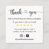 感謝していスモールビジネスfacebook instram モダン コーリングカード (正面)