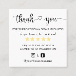 感謝していスモールビジネスfacebook instram モダン コーリングカード