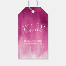 感謝していダークピンク結婚抽象芸術のイベントギフトラベル ギフトタグ